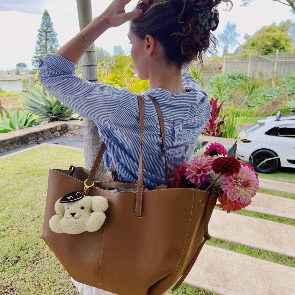 Celine Shearling Bear Face Bag Charm